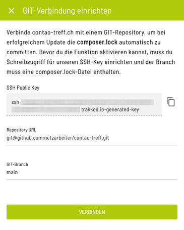 GIT-Vebindung einrichten